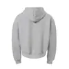 Sudadera chaqueta cárdigan con capucha y elegante decoración de remaches, ajuste holgado personalizado, sudadera de moda urbana para hombre de otoño e invierno