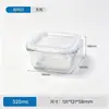 Recipientes de vidro para armazenamento de alimentos, projetados para uso em geladeira, seguros para micro-ondas, adequados para armazenar refeições, frutas e lanches, com tampas, vendidos em conjunto