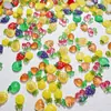 Decorações Populares Realistas Coloridas para Nail Art de Frutas Versáteis Acessórios de Verão Frutados Gelo-Transparente Enfeites de Resina