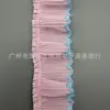 Al por mayor en stock encaje plisado de gasa de perla densa de 3 cm con bordes coloridos para dobladillos de ropa infantil, zapatos, calcetines y cuellos