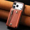 Adecuado para Funda de Teléfono Móvil Apple 18Pro, Portatarjetas Magnético, Soporte 16Pro, Cremallera, Funda Protectora Iphone17Promax