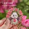 Pegatina de metal para refrigerador de oso lindo AR personalizado wenchuang pegatina magnética pintura personalizada esmalte animal de dibujos animados pegatina magnética