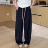 Vaqueros de pierna ancha de talla grande para mujer, otoño 2024, nuevos pantalones rectos ajustados con cintura elástica y diseño de pera para chica gordita