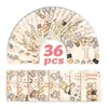 Tarjetas Temáticas de Amistad de Gatos Lindos Transfronterizas, Juego de 36, Materiales para Diario, Decoración de Pared, Tarjetas de Bendición para Mejor Amigo