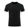 Camiseta de Verão Lulu's Estilo Igual Masculina e Feminina Secagem Rápida Fitness Corrida Solta Gola Redonda Seda Gelada Roupas de Treino Mangas Curtas Esportivas