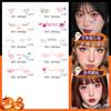 Adesivos de maquiagem de palhaço de Halloween adesivos de tatuagem à prova d'água maquiagem criativa rosto engraçado cicatriz amor fofo