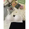 Diário Xadrez Roupa Íntima Pequena para Meninas, Sutiã Sem Fio para Mulheres e Meninas, Sutiã Fino Respirável para Estudantes com Suporte Lateral nos Seios
