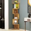 Estante de Almacenamiento Creativo Triangular de Múltiples Niveles para Piso, para Uso en Casa en Sala de Estar, Dormitorio, Estudio, Estantería de Esquina, Librero