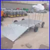 Remolque de Plataforma para Transporte de Residuos de Acero Inoxidable, Entrega Puerta a Puerta, Remolque de Plataforma de Placa de Acero Engrosada, Artículo Predeterminado