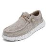 [Factory Outlet] Sapatos de lona masculinos leves, resistentes ao desgaste, casuais, sem cadarço, sapatos de pano Old Beijing, sapatos com largura do pé