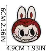 Adesivos Bordados de Boneca Fofa, Para Passar a Ferro, Adesivos de Tecido de Personagem de Anime, Patches para Customizar Roupas, Selos Bordados para Decoração de Bolsa