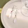[Selección Premium] Pendientes de Perlas con Forma de Gota de Aceite de Jade Imitación Estilo Chino Nuevo Pendientes Retro con Borlas de Gota de Agua Accesorios Simples Hanfu para Mujeres