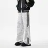 Nuevos pantalones casuales rectos de alta resistencia estilo americano para hombre, pantalones anchos curvos holgados de alta gama, pantalones largos fluidos de otoño