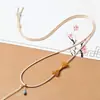 Collar de cordón de cuero encerado fino tejido a mano con correa ajustable, adecuado para colgantes de jade Hetian, esmeralda y oro, versátil y adaptable