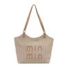 Bolso de Playa Satchel Tejido Bolso Pequeño para Mujer 2025 Nuevo Verano Hombro Bandolera Bolso Cubo Cesta de Verduras Bolso de Paja