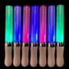 Concerto fluorescente stick led controle remoto suporte Flash acrílico luminoso vara lote alegria noite correndo 15 cores logotipo