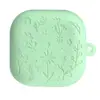 Funda protectora de silicona adecuada para Samsung Buds4/Buds4Pro con patrón de grabado floral, funda suave Bluetooth anticaídas