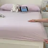 Conjunto de três peças de capa de colchão de seda gelada com resfriamento natural, estilo Sam, Classe A, para mães e bebês, 1,5m, lavável à máquina