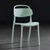 Silla de Plástico Nórdica Simple Silla de Comedor para el Hogar Silla de Escritorio Creativa de Ocio para Adultos Taburete con Respaldo Perezoso Rojo de Internet