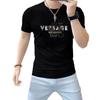Fábrica de origen de una generación de productos europeos 2024 verano hombres letra impresión manga corta camiseta cuello redondo marea transpirable marea manga T