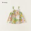 Vestido de Verão Fino para Meninas Youbao Vestido de Princesa para Bebê Vestido de Jardineira Infantil com Desenhos Vestido de Algodão Dopamina