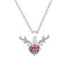 Venta al por mayor de fábrica transfronteriza Collar de plata de ley S925 con Moissanita y Colgante de asta, Moderno y Versátil