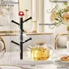 Peça decorativa temática Super Mario, porta-xícaras de chá para casa, suporte de canecas de luxo de alta qualidade, prateleira de armazenamento para mesa