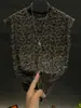 Verano 2026 Nuevo Más Vendido Estampado de Leopardo Lentejuelas Rasgados Sin Mangas para Hombre Lujo Gama Alta Shorts Conjunto Casual de Moda