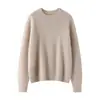 Suéter de punto 100% cachemira pura para mujer, nuevo estilo otoño/invierno, cuello semi-alto, mangas raglán, estampado floral, bloques de color, engrosado y adecuado como capa base