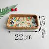 Bandeja Concha de Ratán Vietnamita Plato de Frutas Bandeja Rectangular Plato para Frutas Doméstico Plato de Punto Cesta de Almacenamiento Cesta de Frutas