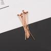 Gran oferta de pendientes de acero inoxidable con forma de T de nueve palabras, con cuentas y cabeza plana, hechos a mano, accesorios de joyería con cuentas