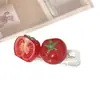 Exclusivos Grampos de Cabelo da Série Tomate, Acessórios de Cabelo Realistas de Frutas e Vegetais, Grampos de Franja, Grampos Laterais, Grampos de Cabelo Dopamina