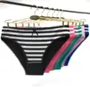 Yunmeng Ni Comércio Exterior Algodão Roupa Íntima Feminina Transfronteiriça AliExpress Fornecimento Calcinhas Femininas Calças Listradas Sexy