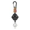 Corda Trançada Fivela de Puxar Fácil Alta Elasticidade Exterior Anti-perda Camping Montanhismo Fivela Retrátil Fácil de Puxar Lanyard Portátil Chaveiro