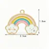 Fabricante Desenho Animado Arco-Íris Acessórios de Joias Atacado em Estoque Joias Artesanais DIY Joias Animadas com Óleo Gotejante Acessórios para Joias DIY