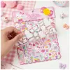Adesivos Bolha 3D de Fantasia Hello Kitty para Meninas Brinquedos Sanrio Adesivos de Fantasia My Melody