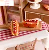 Resina Simulação Salada de Legumes Hot Dog Sanduíche Hambúrguer Modelo 3D Ornamento Ímã de Geladeira Artesanato