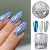 Arte de Uñas Nuevo Transfronterizo Polvo de Luna Botella de Loto Diseño de Polvo Antiderrames Aurora Azul Verde Perla Polvo de Luna Al por Mayor