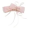 Pinza de Plátano con Cinta de Lazo de Malla Suave para Niñas, Pinza Vertical de Lujo de Gama Alta, Pasador Dulce para Cola de Caballo para la Parte Posterior de la Cabeza