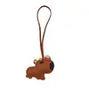 Llavero de Cuero de Capibara Lindo Colgante Creativo para Bolsa de Regalo Decoración Cosida a Mano Venta al por Mayor