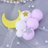 Decoração de Bolo de Aniversário do Fabricante de Copyright, Topper Pom-Pom Lua Estrela, Decoração Festiva para Inserção em Cartão de Mesa de Sobremesa