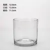 Venta al por mayor spot Taza de vela transparente resistente al calor Taza de candelabro redonda para fragancia hotel simple cristalería de aromaterapia spray de color
