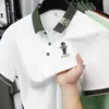 Camisa Polo Masculina de Manga Curta com Gola Lapela, Novo Verão, Mais Vendida, Bordada, Moderna, Slim Fit, Manga Meia-Manga, Top Masculino