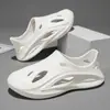 Zapatos con agujeros estilo hombre ropa de exterior transpirables modernos sensación de poner y quitar zapatillas de punta cerrada deportivas casuales antideslizantes
