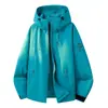 Traje de asalto para exteriores color camello mismo estilo tres en uno para mujer cortavientos impermeable forro de plumón carcasa rígida chaqueta de ropa de montañismo hombre