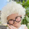 Peluca de cabeza explosiva para niños y adultos, accesorios de actuación para jardín de infantes, tocado de payaso, escenario, divertida, para fanáticos, peluca de color