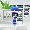 Llavero de One Piece Colgante de Goma Blanda Animación de Dibujos Animados Luffy Llavero de Coche Adornos Colgantes Caja Sorpresa Muñeca Pequeña Personalización