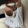 2024 Bolso de Axila Nicho Bolso de Hombro Nuevo de Alta Calidad Combinable de Gran Capacidad Tote Bolso Balde con Raya Orquídea