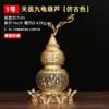 Adorno de Calabaza de Nueve Tortugas de Latón con Apertura, Calabaza de Medicina Celestial para Decoración de Escritorio en Casa y Oficina, Calabaza de Tortuga de Ocho Tesoros