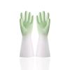Luvas de Lavar Louça Shuyi Degradê Bicolor Femininas Borracha Durável Impermeável Roupas Casa Cozinha Tarefas Domésticas Limpeza Atacado